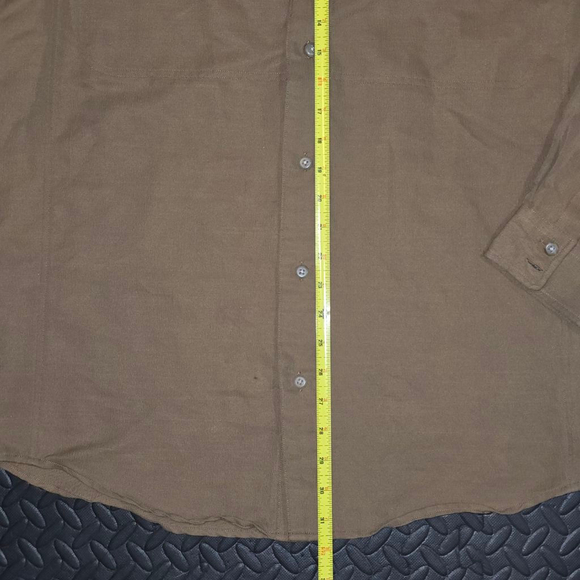 Men's Wrangler Tan Casual Button Down Shirt M - Picture 6 of 8